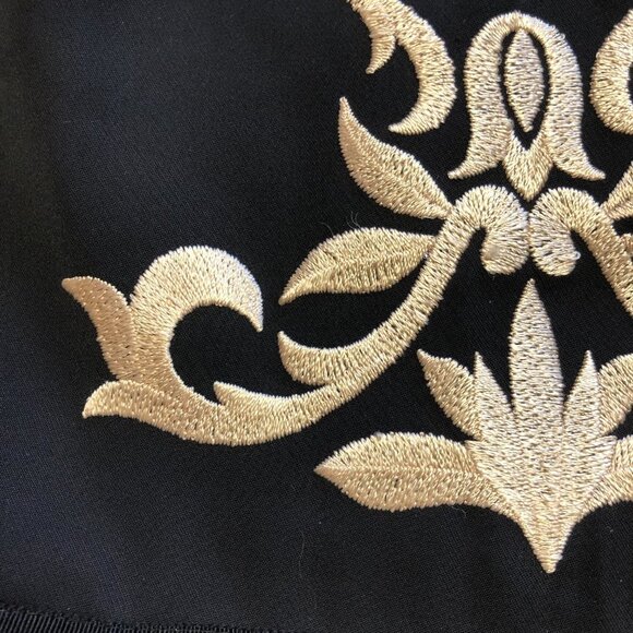 NWOT Ted Baker Shamari Metallic Embroidered Gold Filigree Bodice Flare Dress - Picture 8 of 16